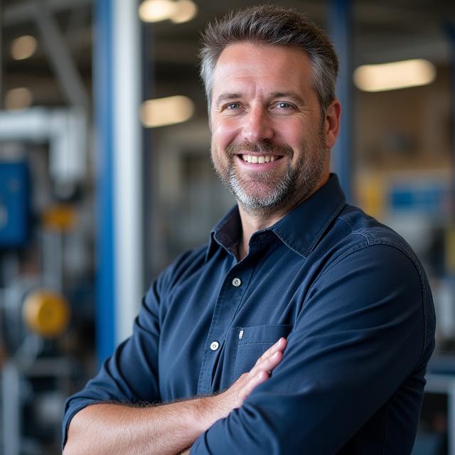 Professional headshot of Mark Johnson, Robotics Hardware Specialist at Cogitarium Robotics.